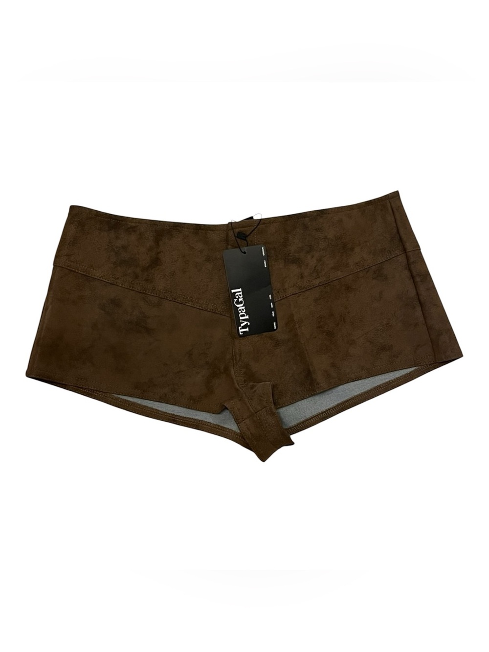 Women's Brown Suede-Effect Shorts